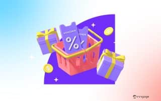 imagem mostra ícones que representam cupons de desconto, presentes e cesta de compras