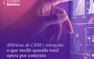 Dashboard de métricas de CRM com foco em marketing contextual e retenção de clientes.
